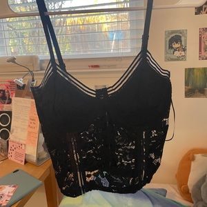 Lace Black Crop Top